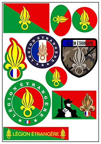 Daged Fremdenlegion Aufkleber Karte 11 Stück -...