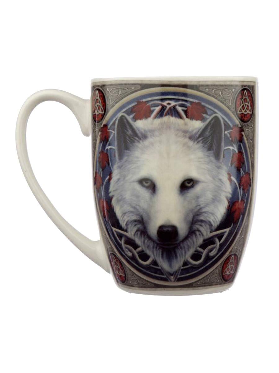 Puckator Lisa Parker Guardian of The Falls Wolf Porcelain Mug - Funny Home Accessories - Cute Gifts for Girlfriend - Large Mugs for Men Women Hot Drinks Cute Cups Presents Secret Santa Gift Cup Set