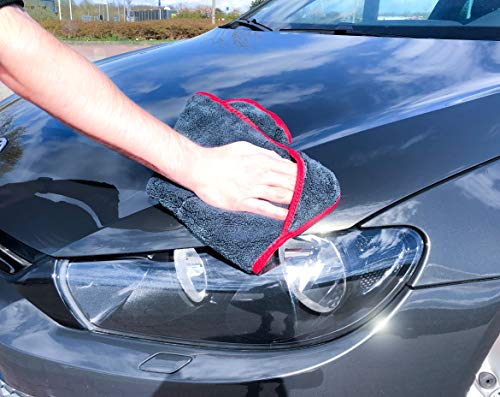 Revocar Premium Microvezel Handdoeken zwart Set van 2 (45x40cm) extreem absorberend, lak-vriendelijk, ultra-zacht - Auto… - Image 8