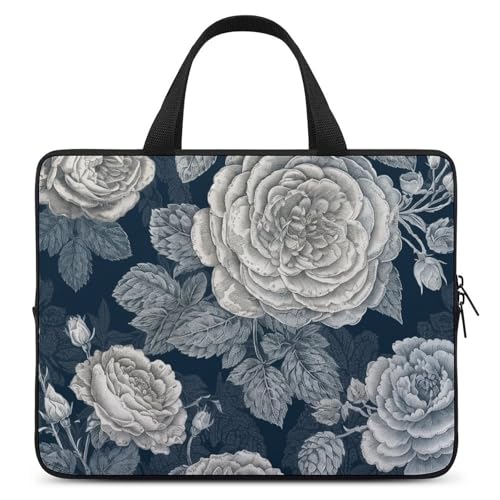 Bolso para portátil de 17 pulgadas con diseño flor rosa miniatura 1