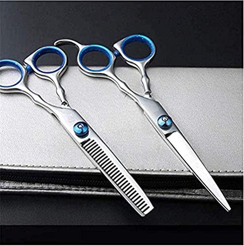 Ciseaux de coiffure ensemble de 2 pièces coupe et effilage pour salon et maison - 7