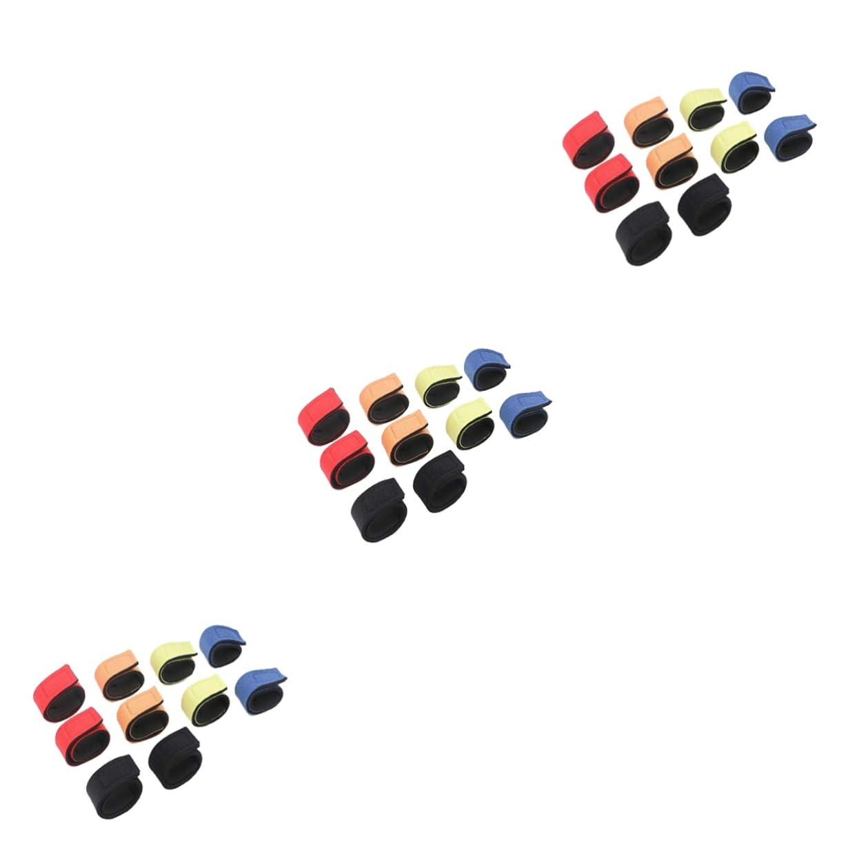 Sosoport 3sets Fishing Rod Belt Straps 8-pack Elastic Rod Sleeves Fishing Pole Ties Hook and Loop Skid-proof for Boat and Anglers 8pcs*3