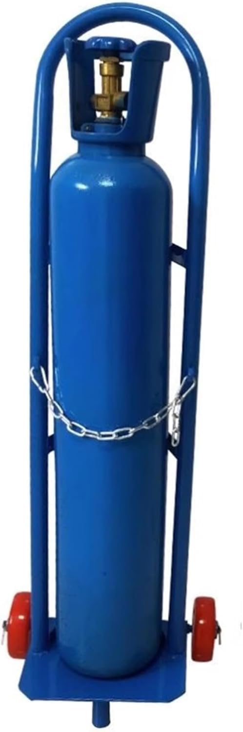 GHHVFEC Oxygen cylinder rack,Portable Oxygen Cylinder Cart, 8-10L Gas Tank Holder, Lightweight Trolley with 2 Wheels for Easy Transport, Ideal for Medical & Home Use, Blue Color