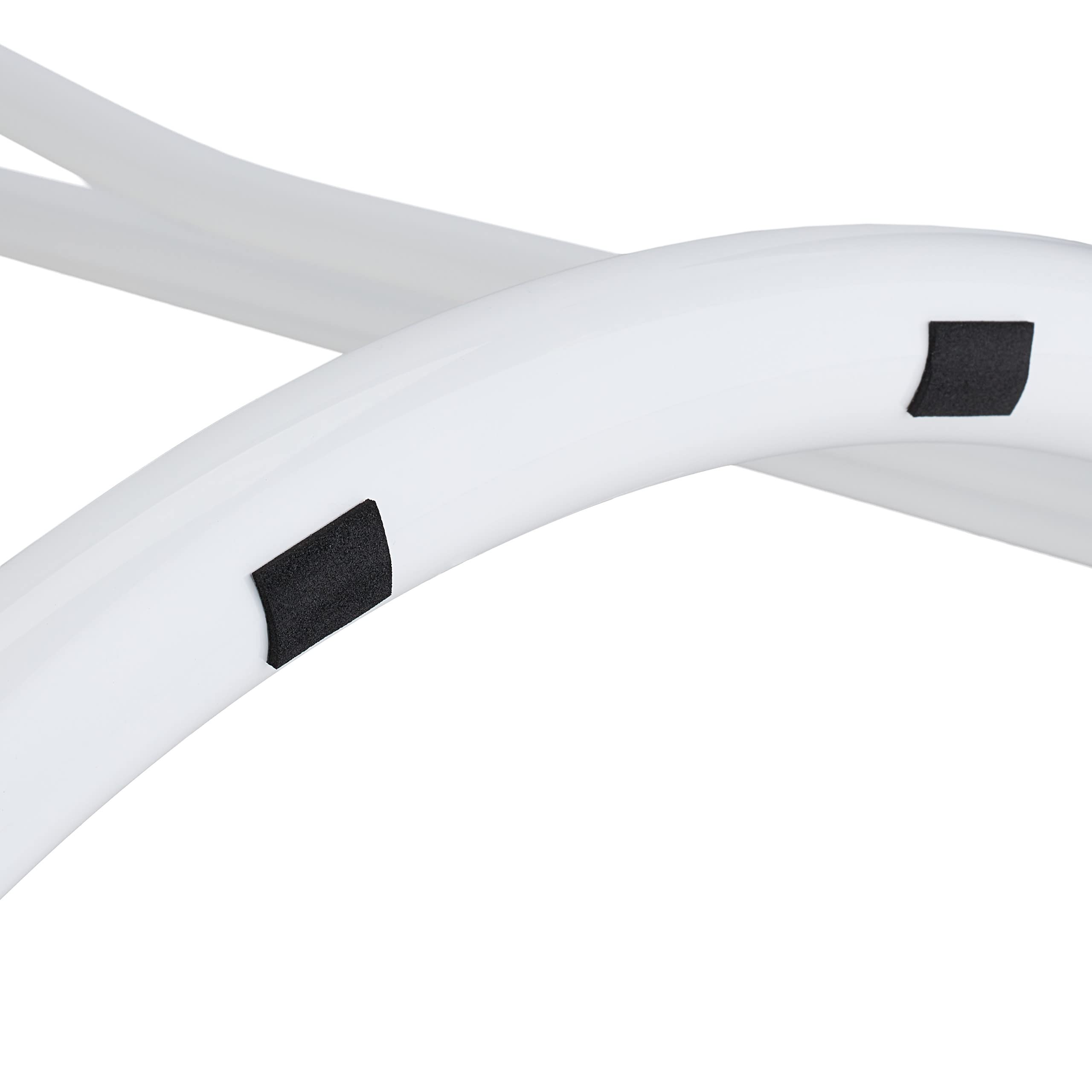 Relaxdays Porte-Serviettes Non Fixe, 3 Barres, HxLxP: 86 x 66 x 21 cm, Support Salle de Bain, Semi-Circulaire, Blanc