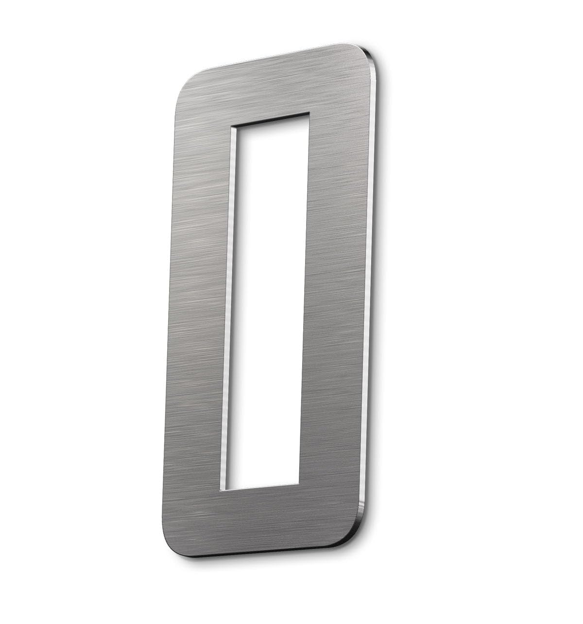 Numéro de maison 0 acier inoxydable plaque chiffre extérieur design 30 cm - 4