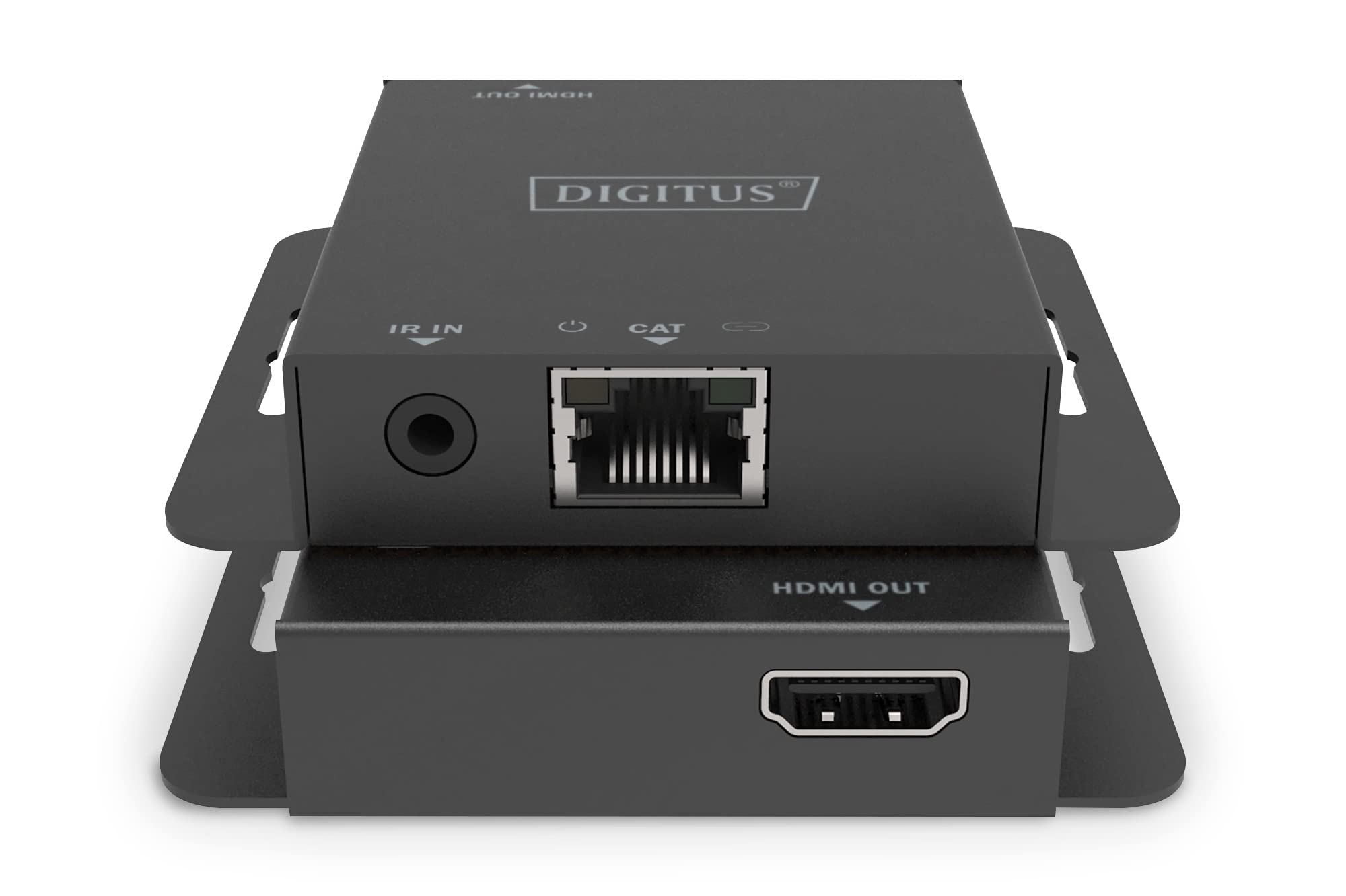 DIGITUS 4K HDMI Extender Set - zasięg do 70m - 4k/30Hz - HDMI 1.4 - HDCP 1.4, EDID, PoC - transmisja IR - loopout - kabel krosowy z CAT-6