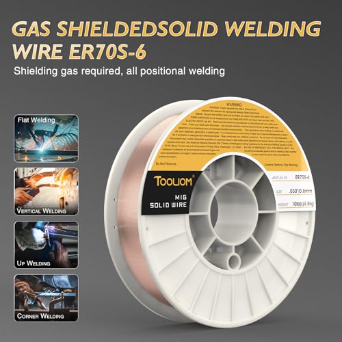 Image of TOOLIOM ER70S-6 0.030 inch Mild Steel MIG Welding Wire 10LB
