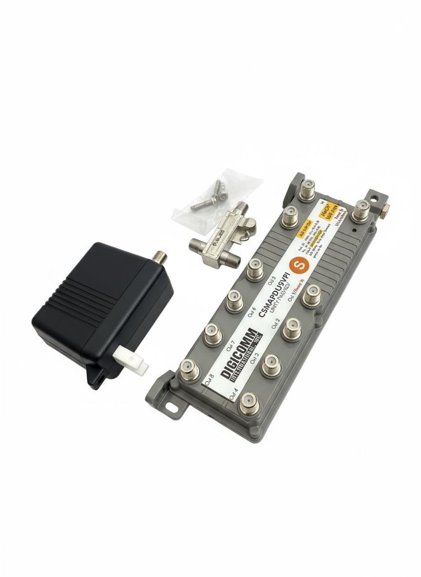DIGICOMM CSMF1APDU9VPI HomeConnect 9-Port Passive VoIP MoCA Amplifier for Comcast, Xfinity, RCN, Optimum, Wow, COX, Spectrum