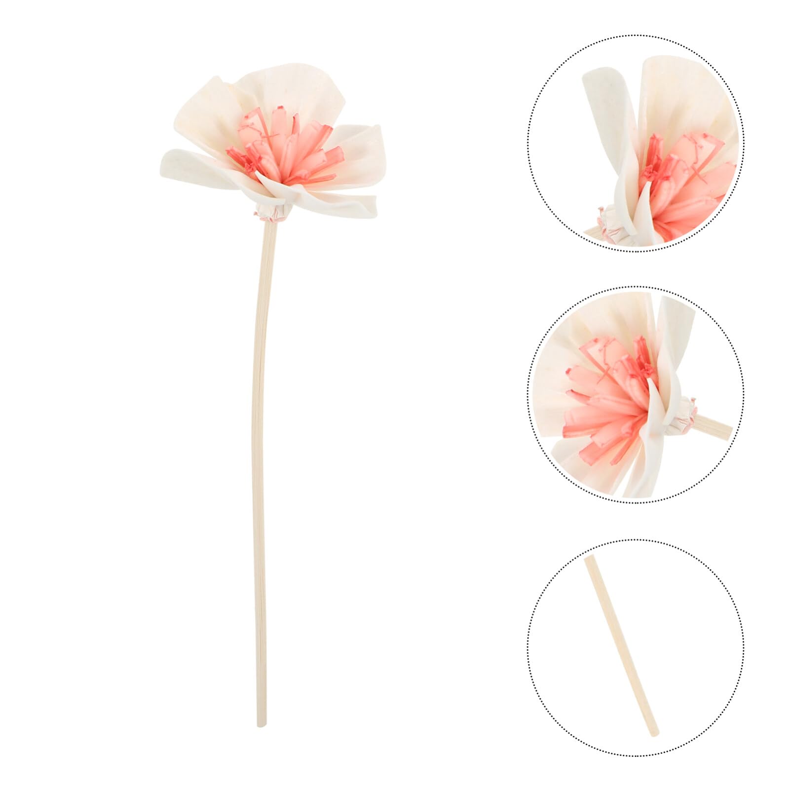 DIYEAH 5pcs Flower Diffuser Sticks Replacement for Bottles Natural Dried Flower Sticks for Scented Oil Diffusion Home Office and Bathroom Decor