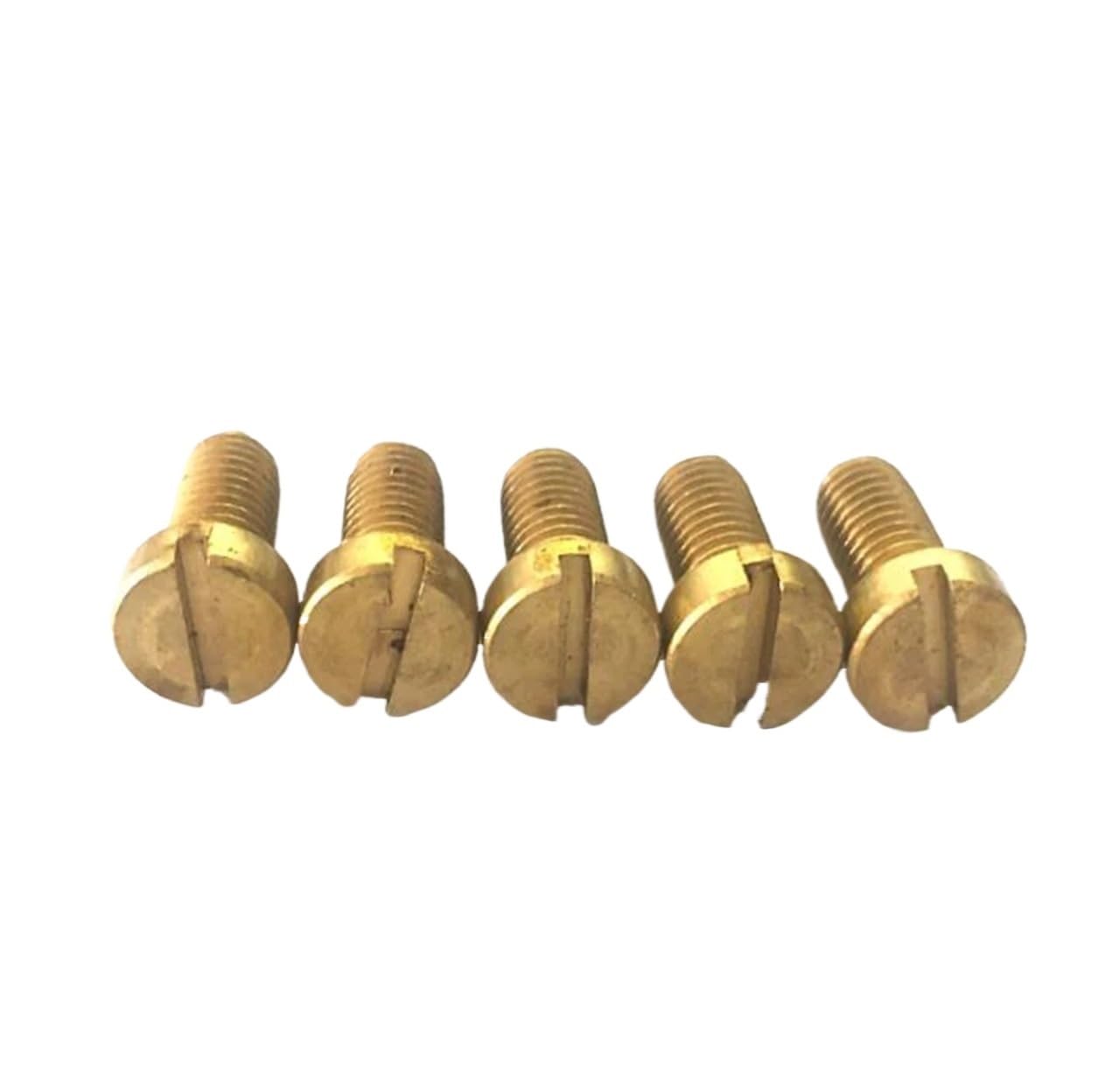 Tornillos ranurados de latón puro de tamaño 16/20/25/30 mm, tornillos de cabeza cilíndrica redonda, tornillos largos de paso completo macho(25MM_M10)