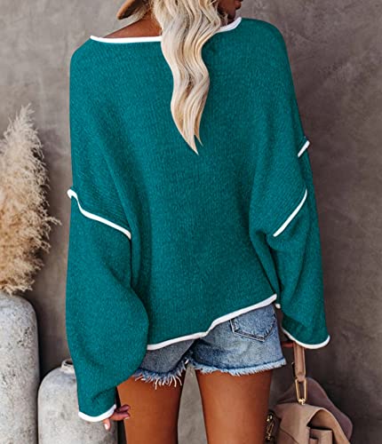 Image of SALENT Women's Casual Oversized Sweaters Loose Soft Chunky Knit Long Batwing Sleeve Pullover Sweater Outfit Sweatshirts Tops