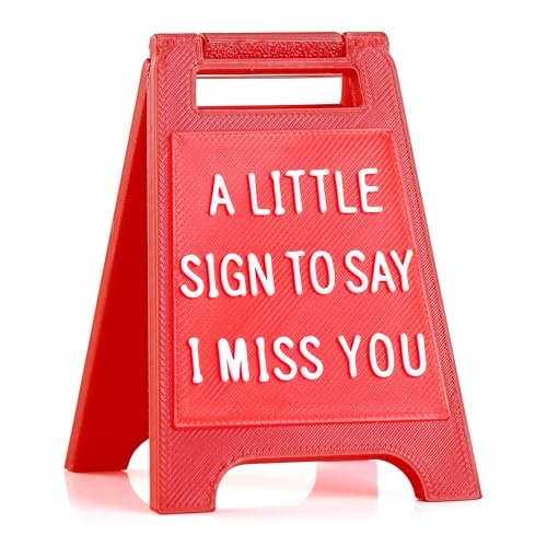 Mini A Little Sign to Say I Miss You - Premium Plastic Desk Sign Solid Freestanding Keepsake Long Distance Relationship Gift for Boyfriend Girlfriend Husband Wife Romantic Dcor