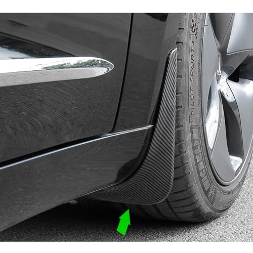 Image of Mud Flaps for Tesla Model 3 2016-2023 Splash Guards ABS Matte Carbon Fiber Front Rear Fender Protection Mudflaps No Need to Drill Holes (Set of 4,ABS Matte Carbon Fiber)