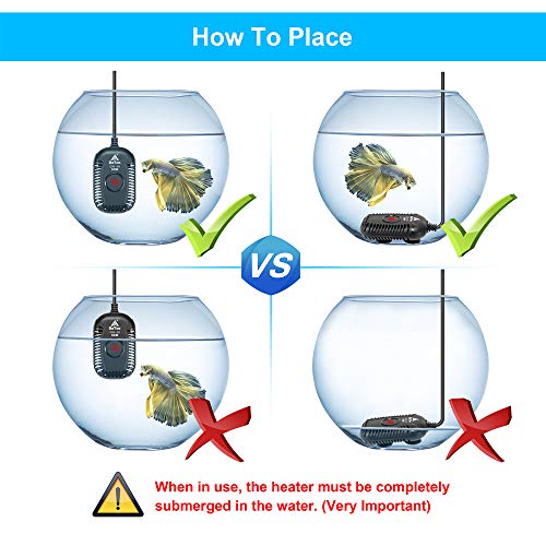 Datoo Small Aquarium Heater 50W Mini Fish Tank Heater 50 Watt Submersible With Led Temperature Display thumb #5