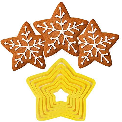 Amazon | クリスマス ツリー クッキー型 6個セット 星型 大きい Xmas