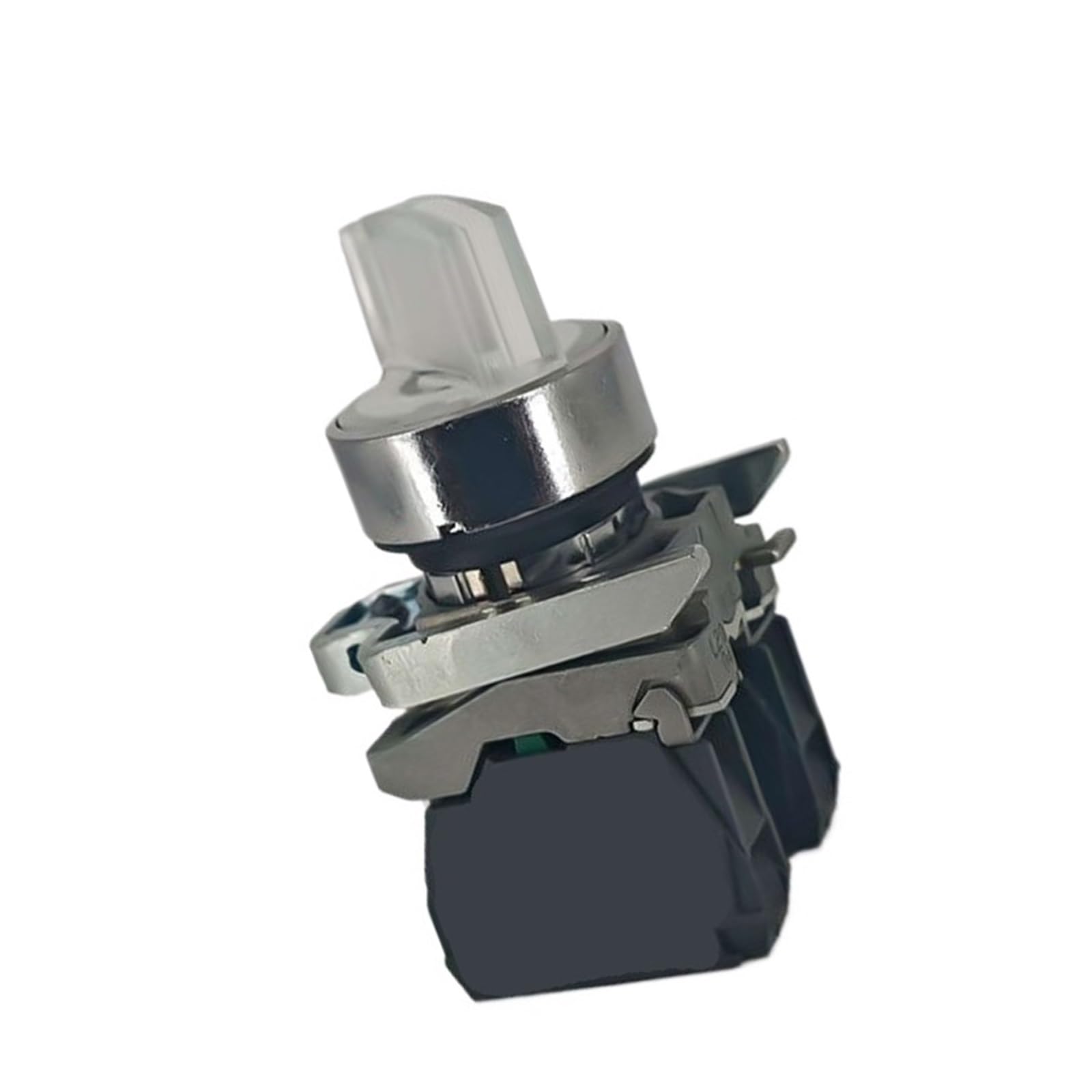 Selector switch XB4BK131B3 white three-position 2NO 24V Ø22 for industrial control