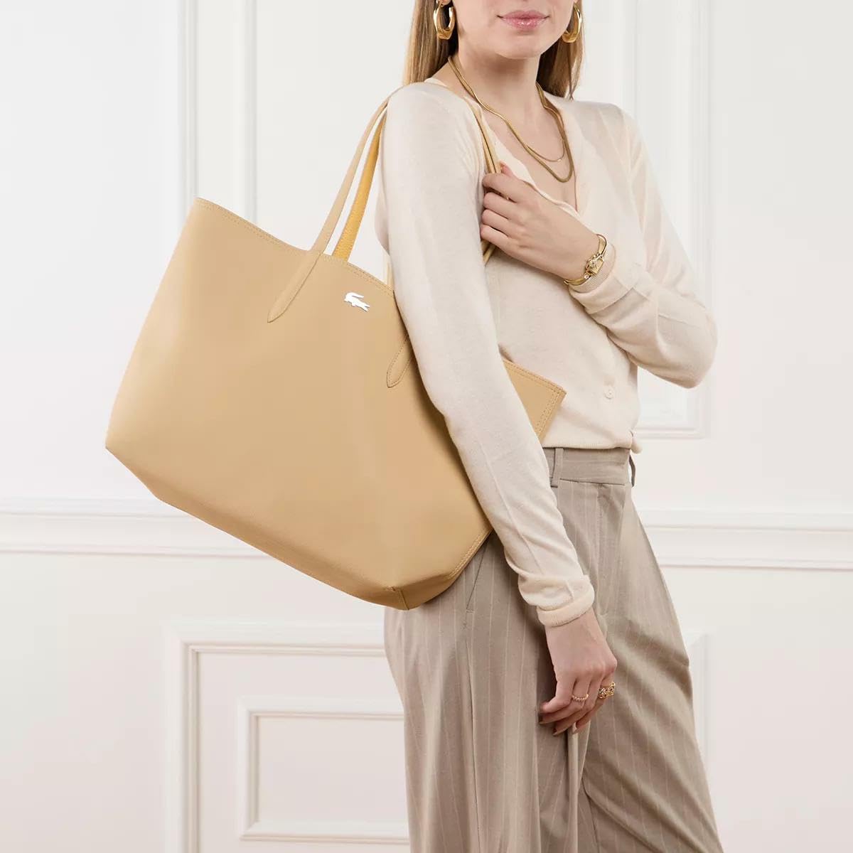 Lacoste Anna Shopping Bag Croissant Cornsilk