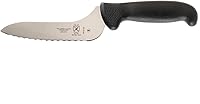 Vista 18 de Mercer Culinary M23880 Millennia Black Handle - Cuchillo para pan con mango negro, borde ondulado curvo de 10 pulgadas