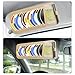 Molain CD Case Holder for Car,DVD Vehicle Sun Visor Organizer for Cars Large Capacity CD Visor Case Car with 12 DVD Storage Sleeves 1 Mesh Pocket 1 Pen Holder and Elastic Strap(Khaki)