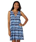 Lilly Pulitzer UPF 50+ Sophie Dress for Women - Boat Neckline and Gold Tone Buttons, Colorful and Breezy Mini Dress Blue Peri Shrimply The Best XXS One Size