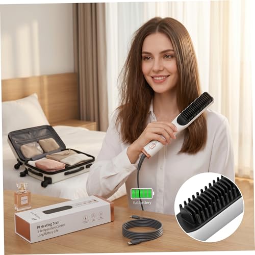 Cepillo caliente para cabello corto ideal para viajes y retoques 2