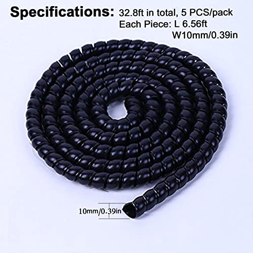 Image of Dog and Cat Cord Protector, 32.8ft Spiral Cable Management Sleeve Organizer, Protects Your Pets and Critters from Chewing Insulated Electric Wire 32.8ft x 10mm 5PCS /Pack by FUNZON