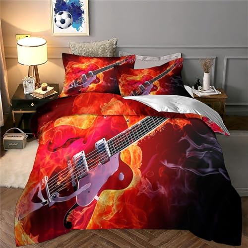 Housse de couette guitare électrique rock 3D 220x240cm - 6