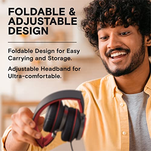 Artix Cl750 Wired Headphones With Mic & Volume Control — Noise Isolating Computer Headphones Wired, On-Ear Headphones With Wire, Plug In Headphones For Laptop, Corded Headphone Over Ear Aux Jack 3.5Mm #TOP5