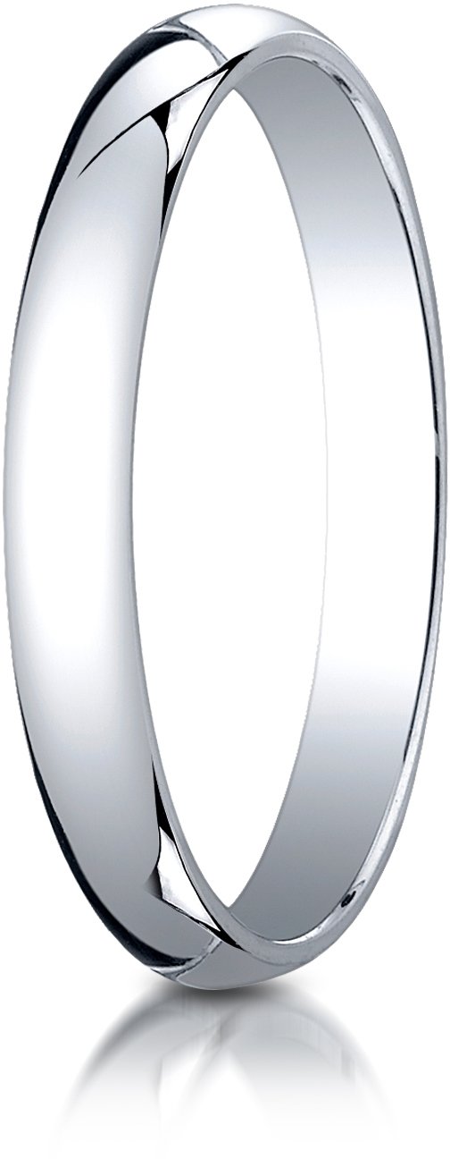 Benchmark Platinum 3mm Slightly Domed Traditional Oval Wedding Band Ring (Sizes 4-15)