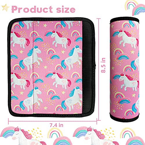 Image of Seat Belt Cover for Kids, Seat Belt Pad for Boys Girls, Car Seat Straps Shoulder Pads for Kids, Kid's Seat Belt Cushion, Shoulder Strap Pad, 1 Piece (Unicorn)