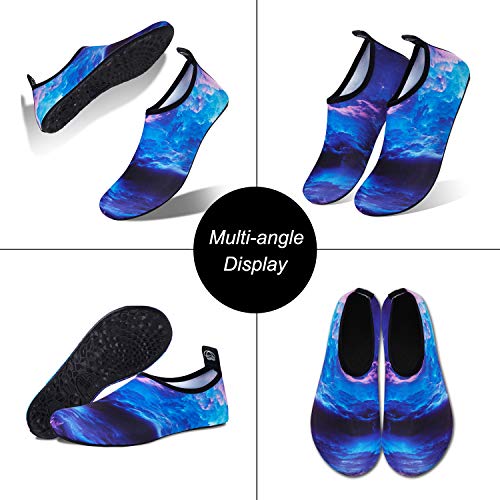Image of WateLves Water Shoes for Womens Mens Barefoot Quick-Dry Aqua Socks for Beach Swim Surf Yoga Exercise New Translucent Color Soles