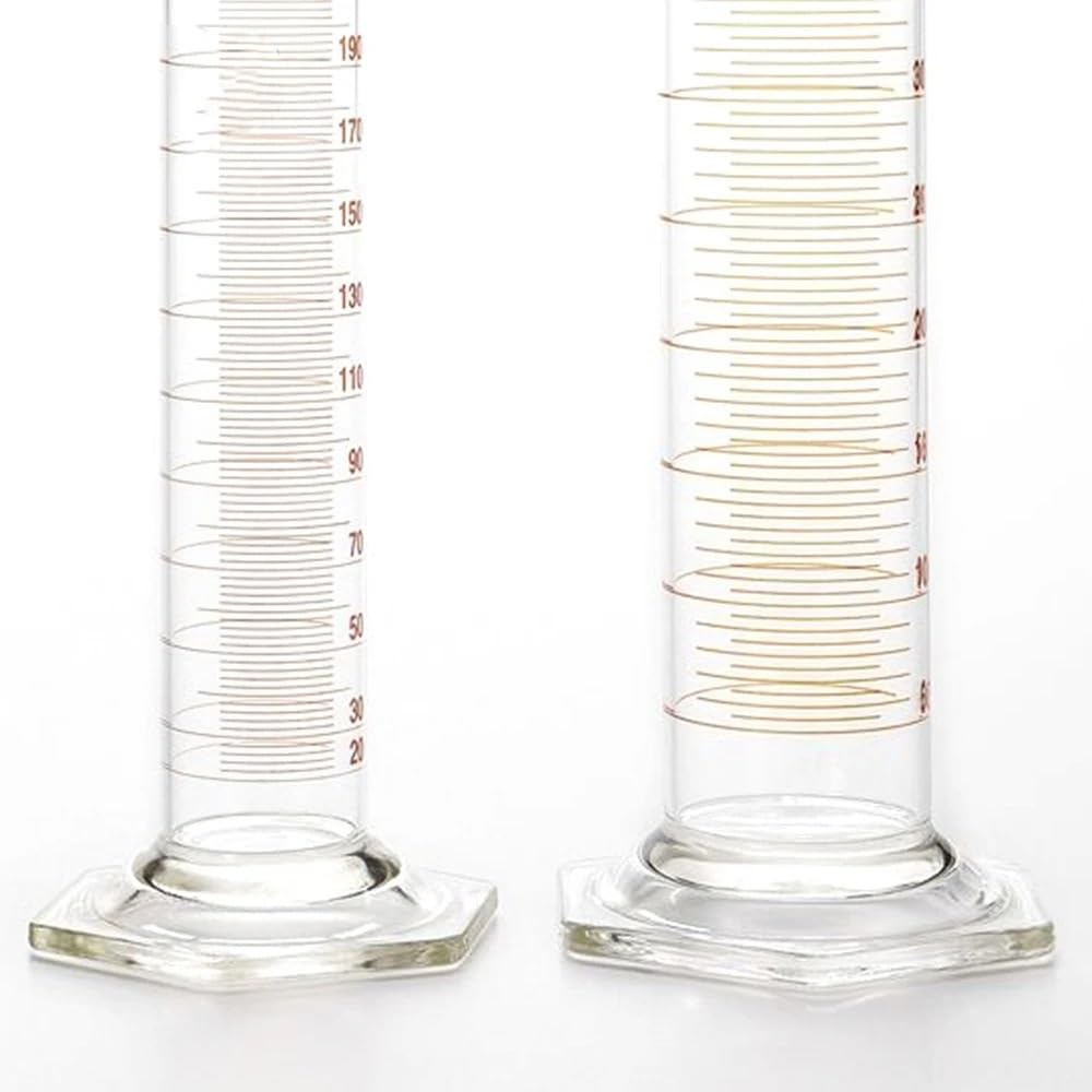 Cilindro graduato da 500 ml con beccuccio e graduazione con base esagonale in vetro Attrezzatura da laboratorio for chimica