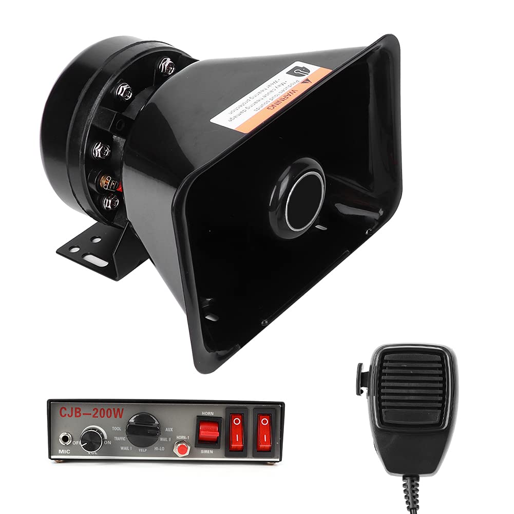 Kit di clacson a sirena per auto, 200 W, ad alto volume da 130 dB, 9 toni, per la sicurezza personale dei veicoli, misura universale