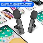 2 Pack Wireless Lavalier Microphone for iPhone iPad, Lapel Mics Plug-Play 2.4G Ultra-Low Delay Built-in Noise Reduction Chip 8H Working Time for Video Recording Interview Podcast Vlog YouTube - Image 4