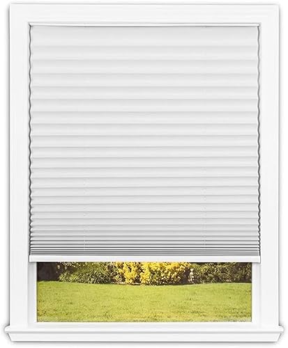 Easy Lift Trim-at-Home - Persiana de tela de filtrado de luz plisada sin cordĂłn color blanco 300 x 64 pulgadas para ventanas de 19-30 pulgadas Easy Lift Trim-at-Home - Persiana de tela de filtrado de luz plisada sin cordĂłn color blanco 300 x 64 pulgadas para ventanas de 19-30 pulgadas