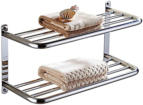 Barre porte-serviettes 57cm en inox pour organiser votre salle de bain de style