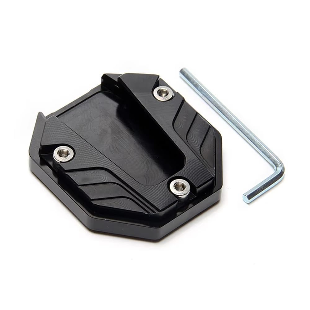 Tryagat Side Stand Extension Plate Suitable for Ducati Pantah 1979-1983, Kickstand Footrest Support Expander Pad Motorcycle Parking Base Trim,Black