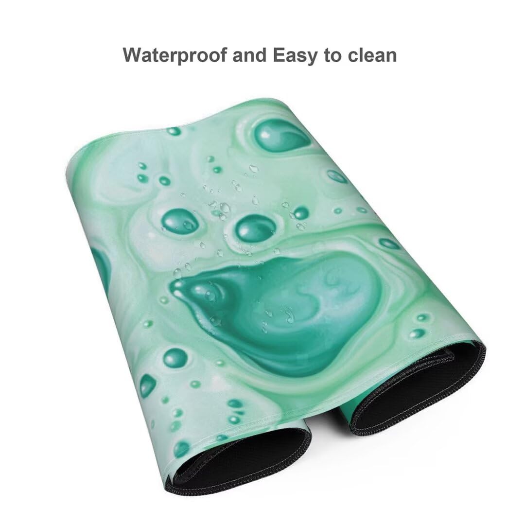 Grün Polka Dot Mauspad XXL Mauspad 1400x600x3mm Schreibtischunterlage,Wasserdicht Mauspad anime Mousepad XXL,Gaming Mauspad Groß Verbessert Präzision und Geschwindigkeit,für Gaming Zubehör Zimmer Deko