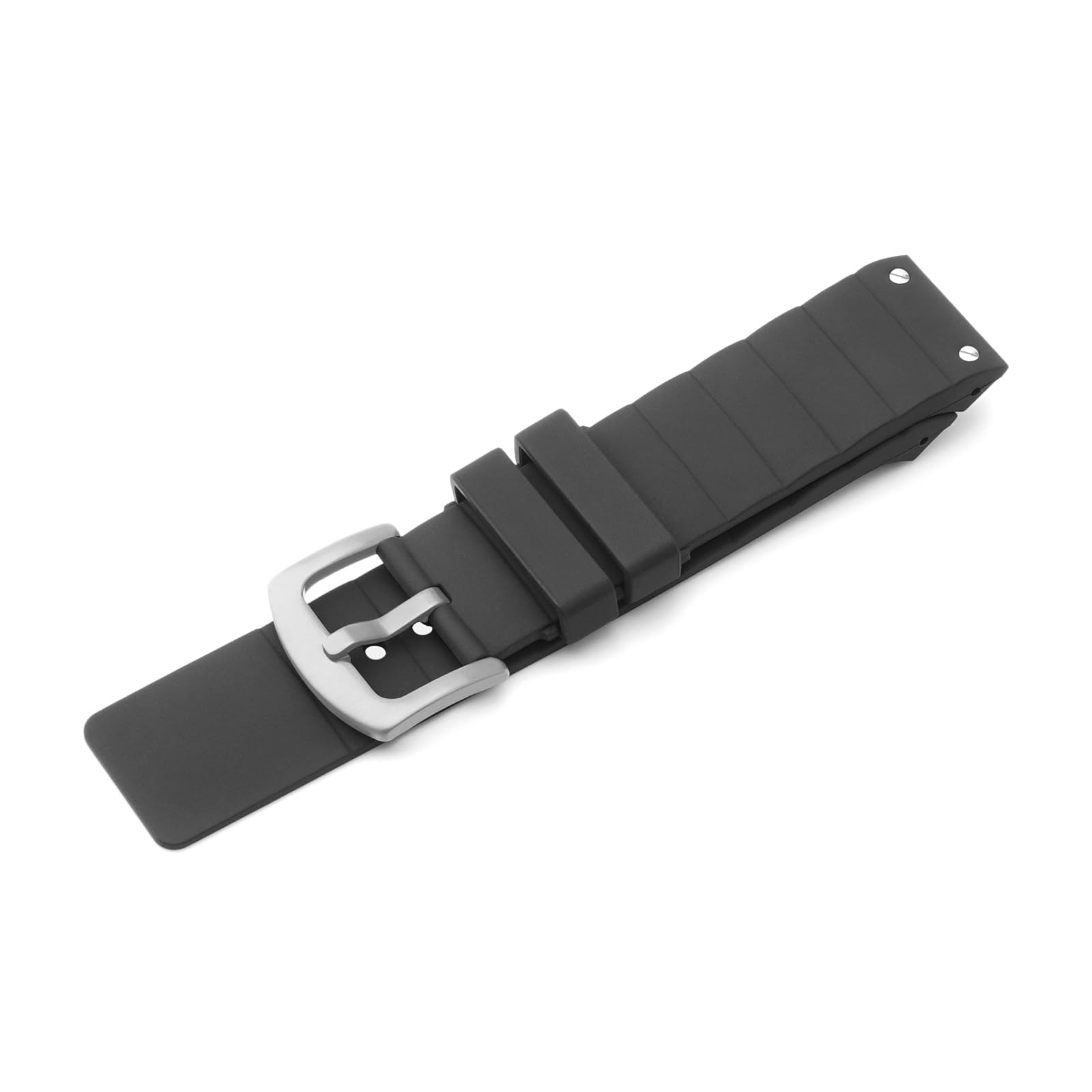 Correa de repuesto compatible con reloj Cartier de 23 mm, goma de silicona suave para Santos 100, color negro