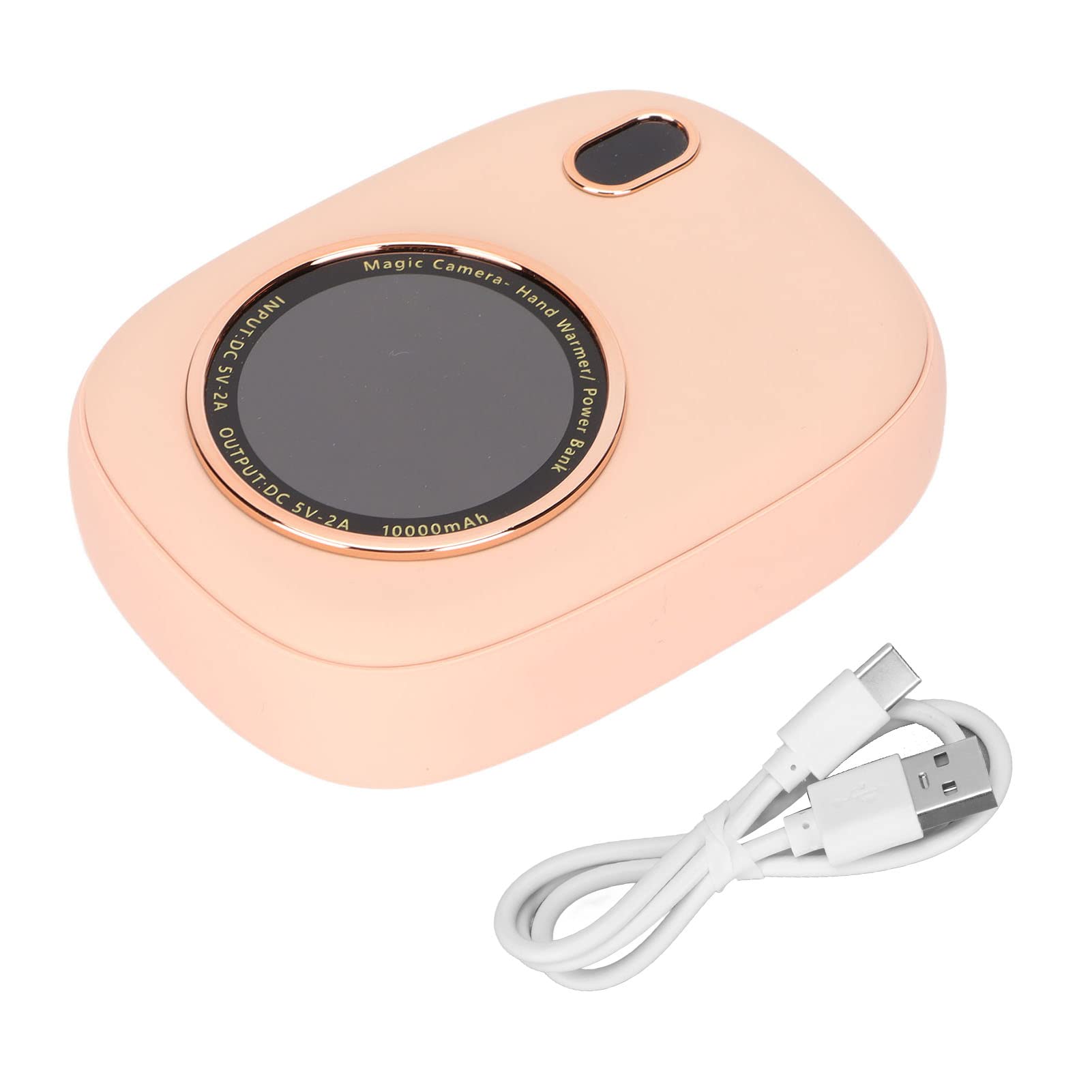 Scaldamani Incurvi, Scaldamani Ricaricabile 10.000 mAh con Display LED, Calore Durevole 8-12 ore, Giorni di Neve in Inverno, Campeggio, Ufficio Interno