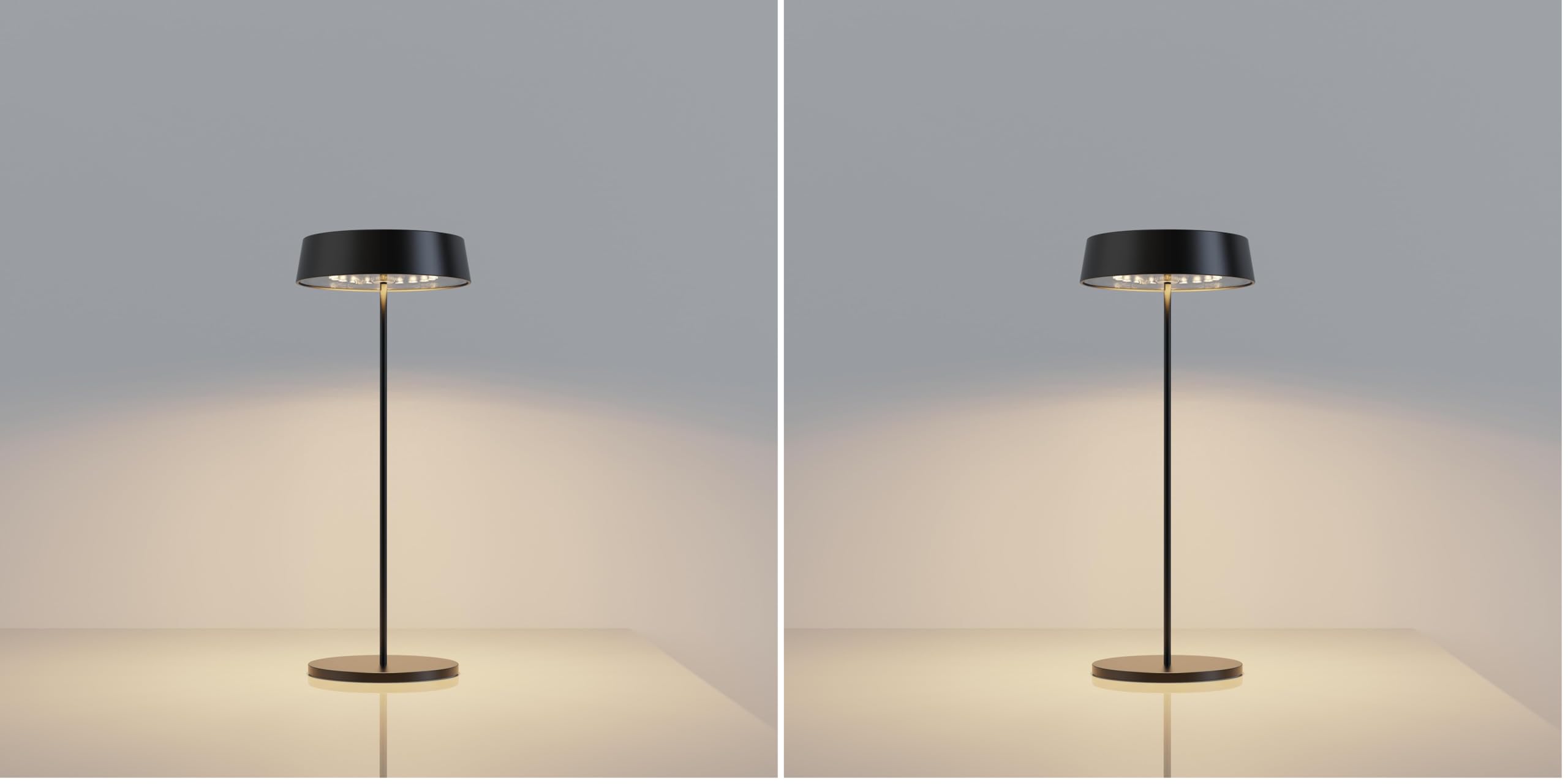 Palmina 901, Led Tischlampe Dimmbar,4400mah Led Tischlampe Kabellos,IP54-Schutz,Lampe Für Den Innen-/Außenbereich,Geeignet Für Abendessen,Lesen, Schlafzimmer,Garten Und Vieles Mehr (Packung mit 2)