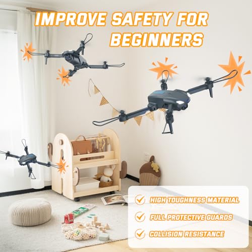 S350 Drone with Camera for Adults, Mini Drones for Kids with 1080P HD FPV Live Video, Remote Control Helicopter Toys Gifts for Boys Girls, Altitude Hold, One Key Start, 2 Batteries, Carry Case - Image 5