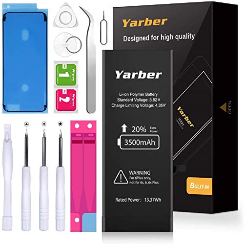 Upgrade 3500mAh Battery for iPhone 6S Plus (Not for iPhone 6s), Yarber iPhone 6S Plus Battery Replacement High Capacity New 0 Cycle, with Complete Replacement Tool Kits