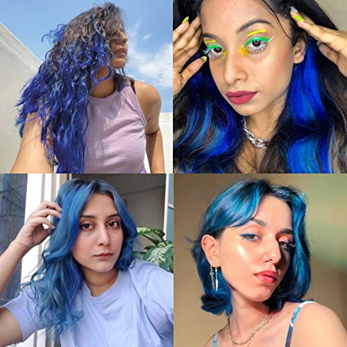 Image of Paradyes Semi-permanent Rudolphi Blue DIY Conditioner Based Hair Colour 120 gm and Lighten Up! Bleach Pack 30 Vol. for all Hair Types