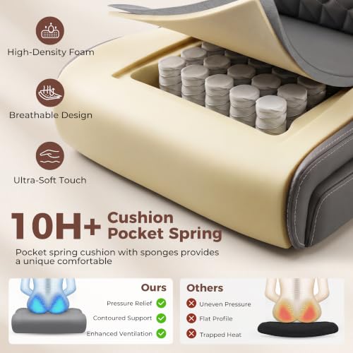 Image of Ergonomic Office Chair with Lumbar Support, Executive Leather Computer Desk Chair with Flip Up Arms & Rocking Function, High Back Big and Tall Comfortable Gaming Chair for Home Office