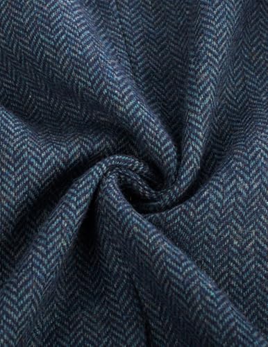 Image of PJ PAUL JONES Mens Herringbone Blazer Vintage Tweed Wool Blend Sport Coat Jacket