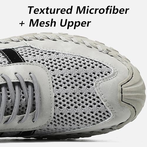 Zenfaze Shoes for Men, Orthopedic Slip-On Hiking Sneakers, Breathable Mesh Comfortable Arch Support Walking Shoes3