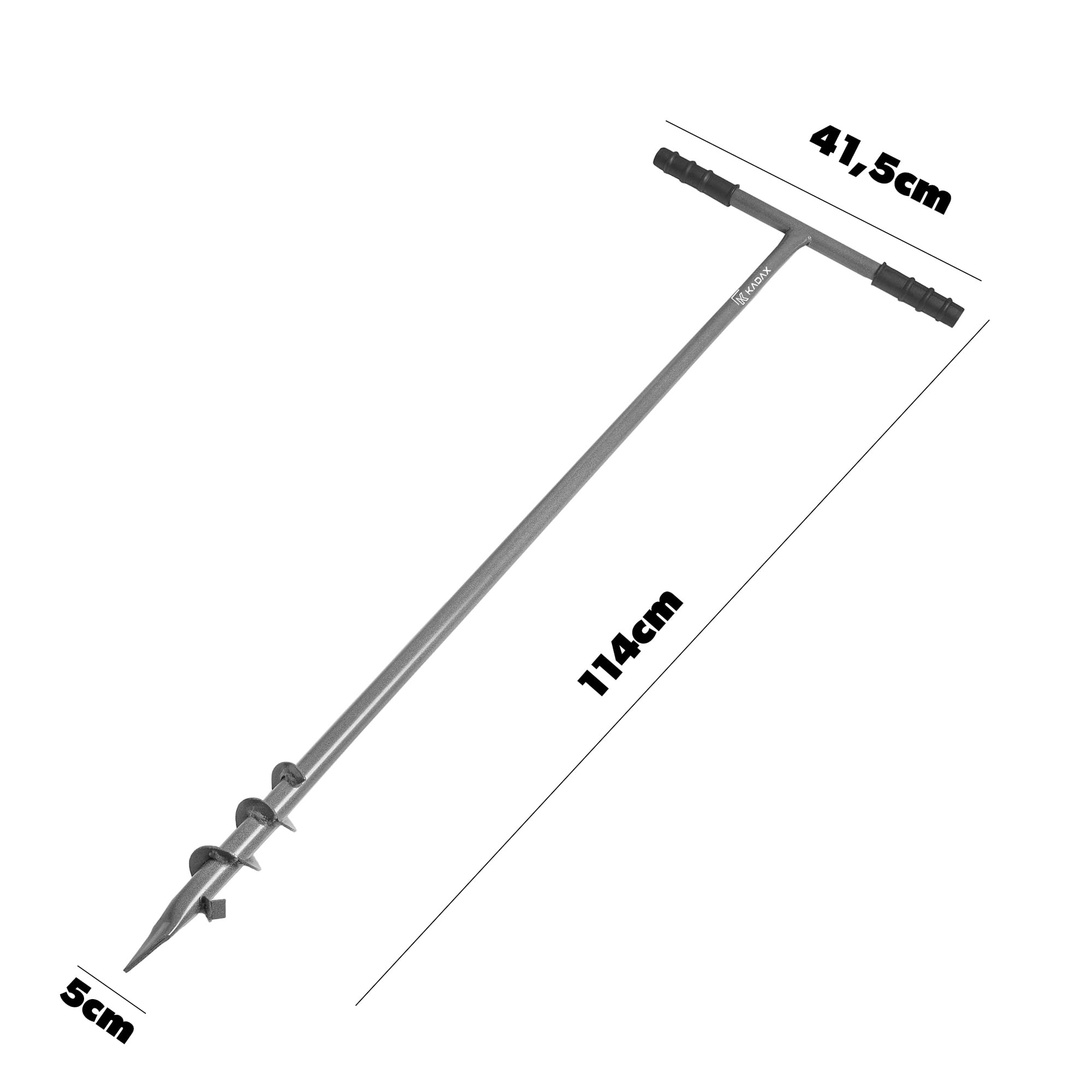 KADAX Broca de perforación para plantar árboles, broca de mano en forma de T para jardinería, broca de jardín para postes de vallas, broca con mango (50 mm de diámetro)