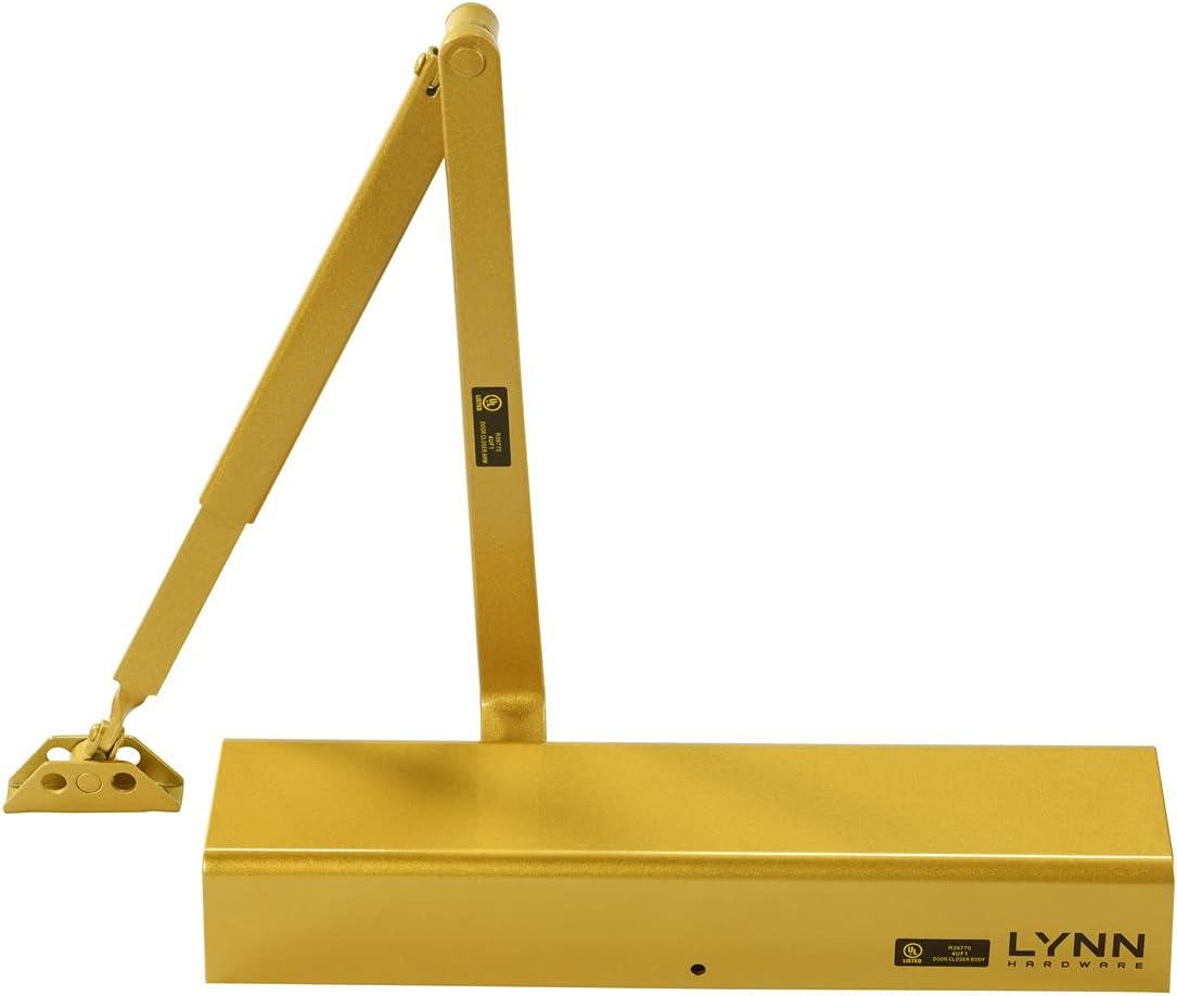 Wееklу Tор Sаlе Heavy Duty Commercial Door Closer - LYNN HDWR Model # LH8016 (Brass/Gold Finish)- Surface Mounted, Grade 1, Cast Aluminum, UL 3 Hour Fire Rated and ADA for high trafic doorways & storefronts