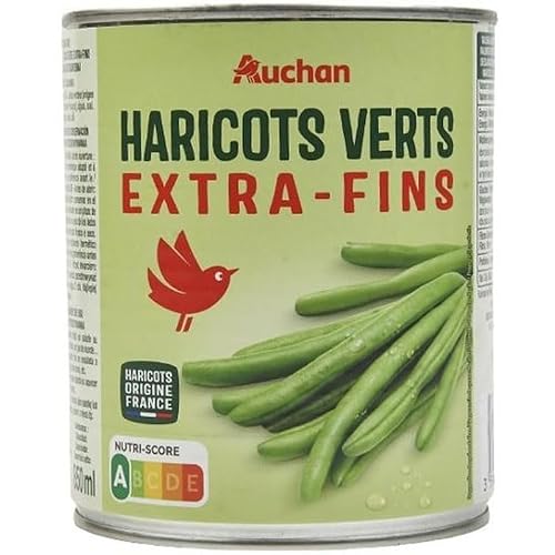 AUCHAN Haricots verts extra-fins 440 g